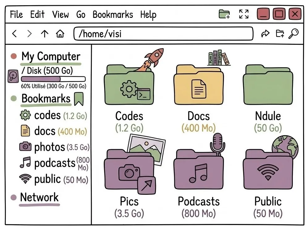Une capture d'écran pour montrer la différence de capacité